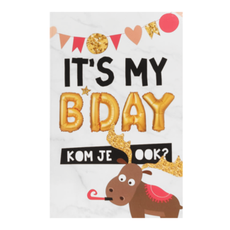 Interstat Uitnodigingskaarten - It's my bday - 6st.