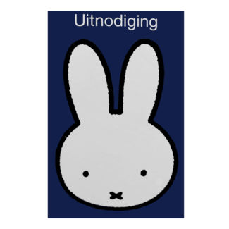 Haza-Witbaard Uitnodigingskaarten - Nijntje - 6st.