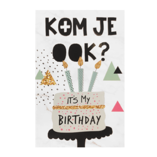 ImageGroup Uitnodigingskaarten - Kom je ook? It's my Birthday - 6st.