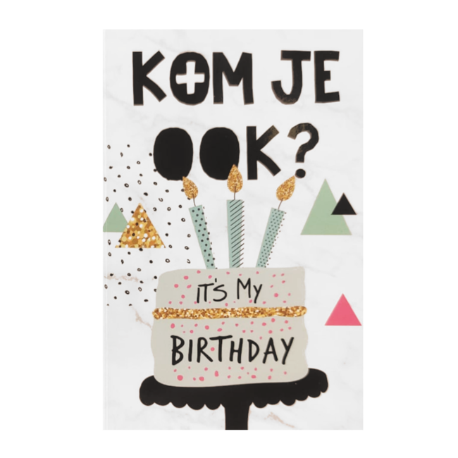 Interstat Uitnodigingskaarten - Kom je ook? It's my Birthday - 6st.
