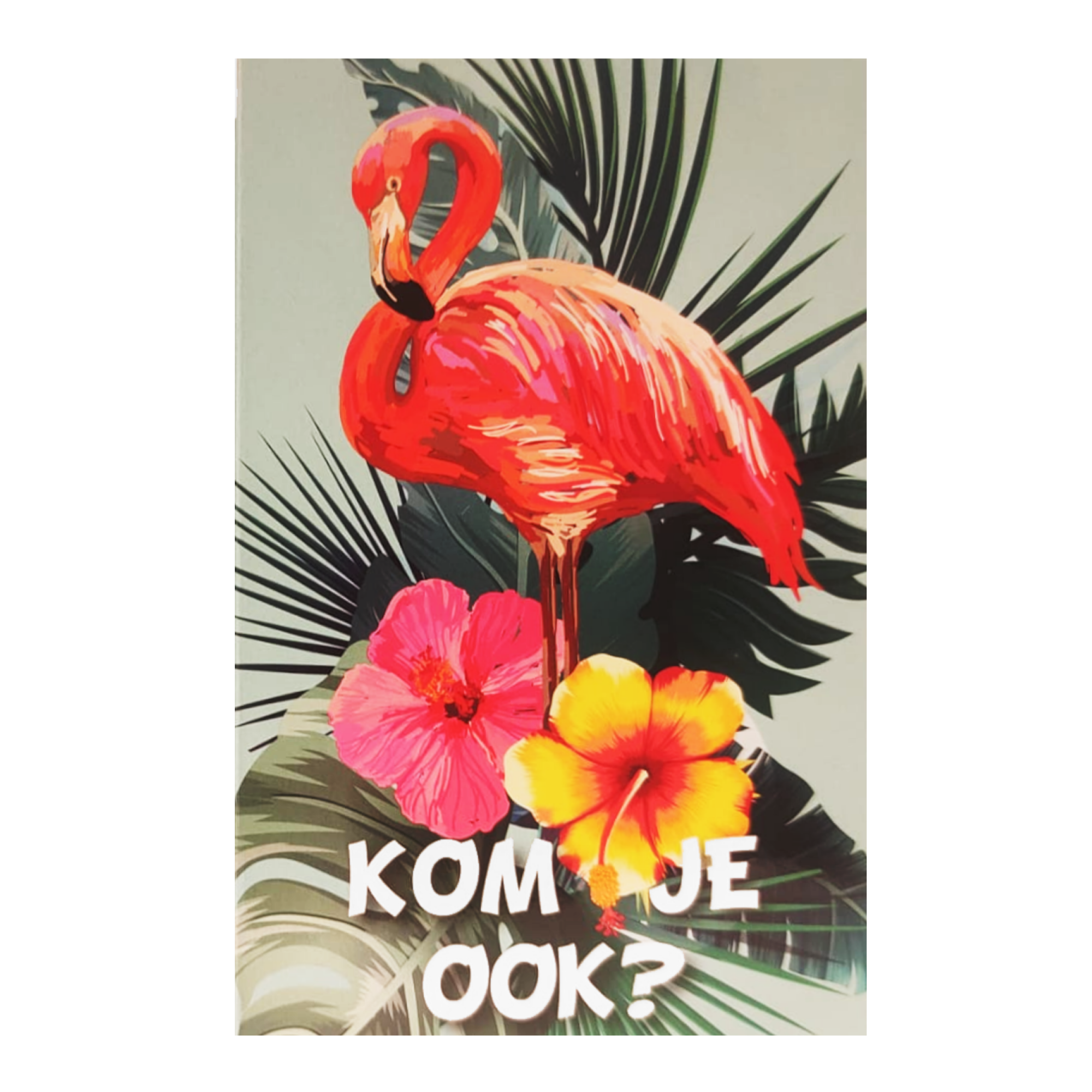 Uitnodigingskaarten - Flamingo - 6st.