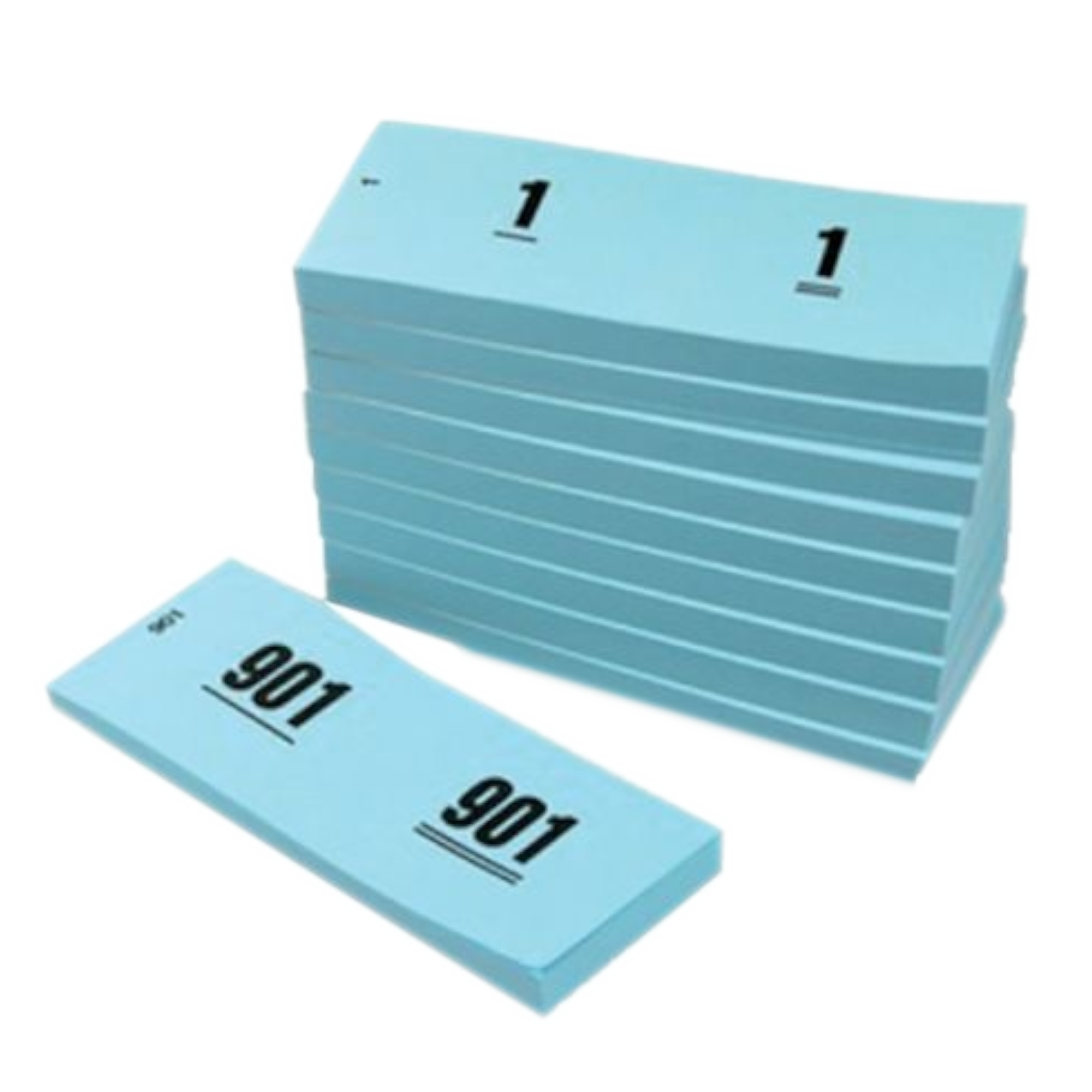 Garderobe bonnen - Blauw - 1000st.