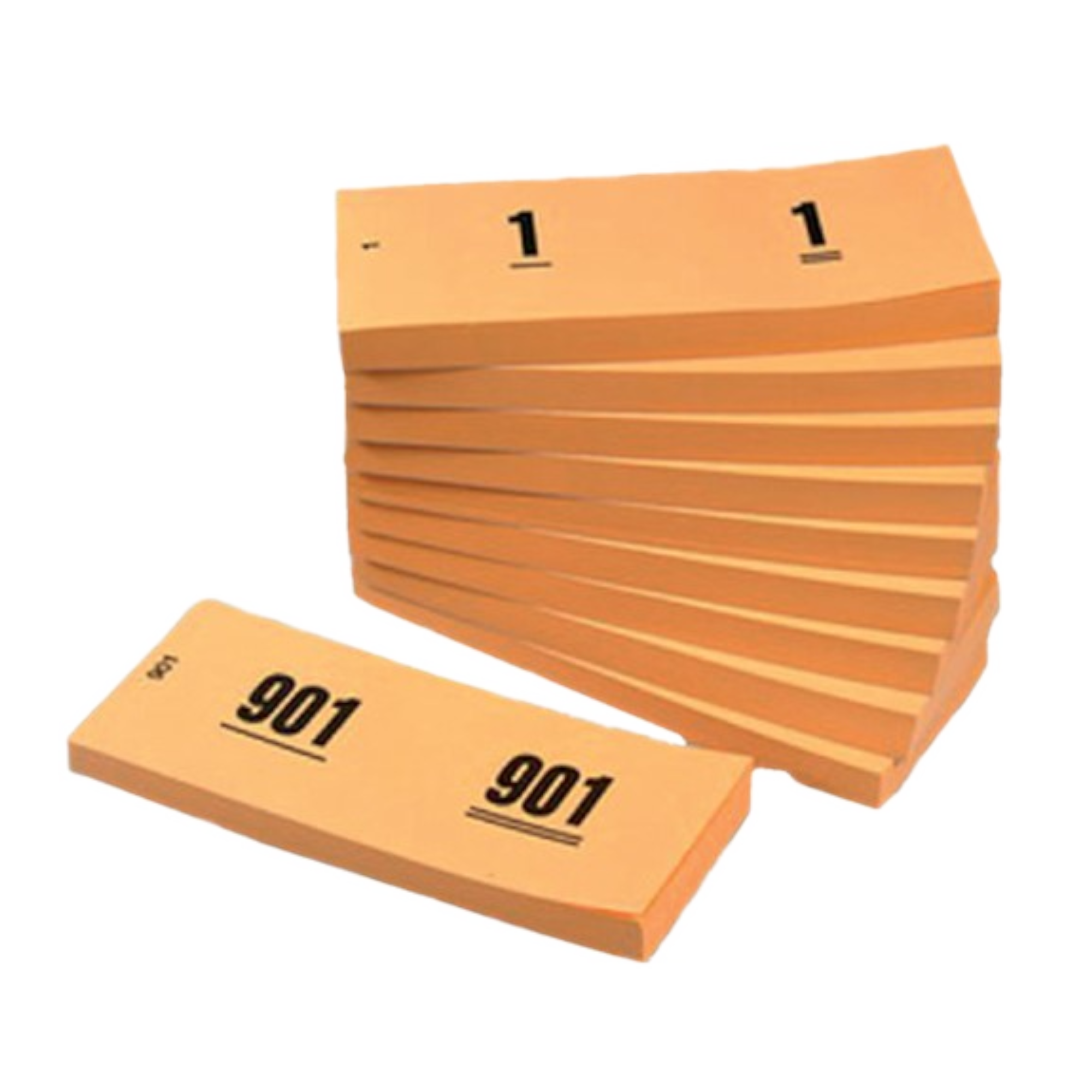 Garderobe bonnen - Oranje - 1000st.