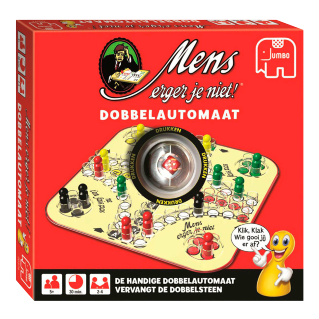 Jumbo Spel - Mens erger je niet - Met dobbelautomaat - Luxe