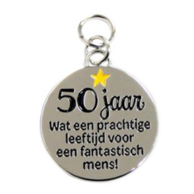 Charms for you Bedeltje - 50 jaar - Charms for you