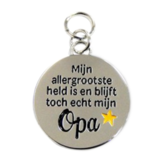 Charms for you Bedeltje - Allergrootste held mijn opa - Charms for you