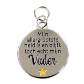 Charms for you Bedeltje - Allergrootste held mijn vader - Charms for you