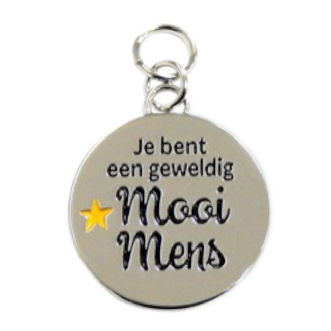 Charms for you Bedeltje - Mooi mens - Charms for you