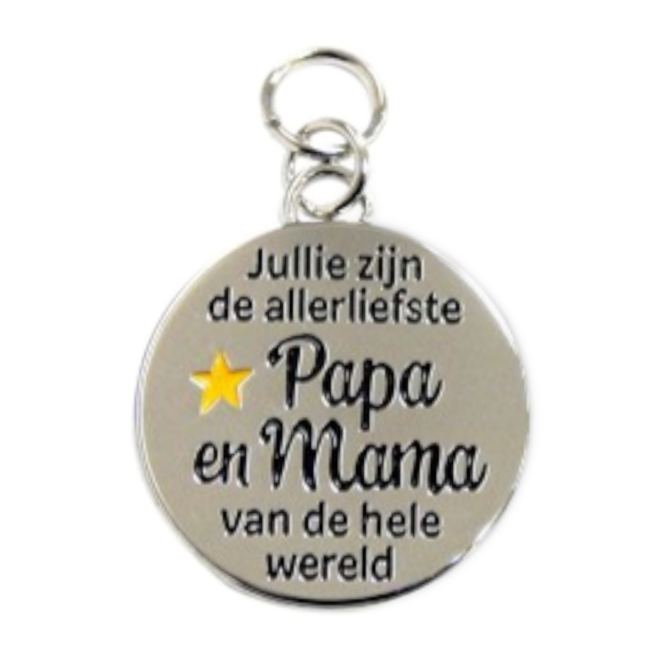 Charms for you Bedeltje - Papa & mama - Charms for you