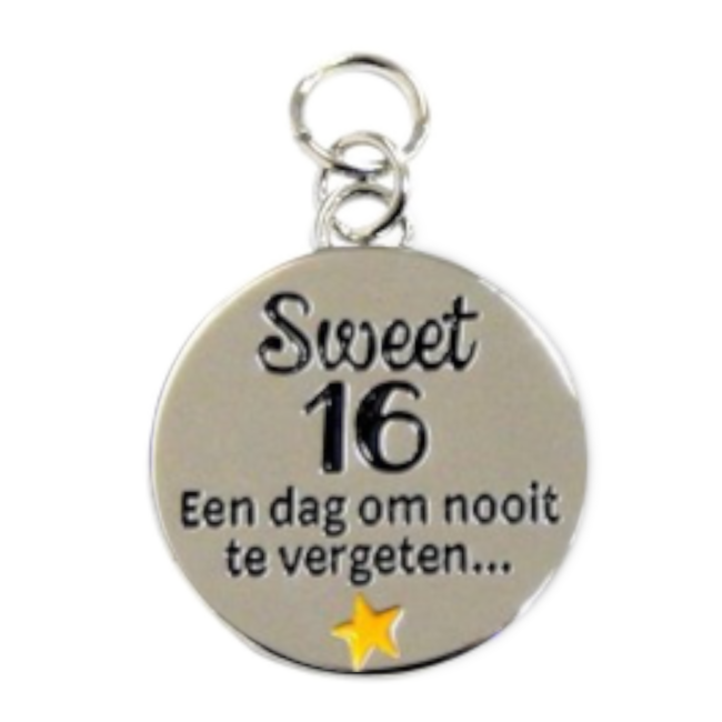 Charms for you Bedeltje - Sweet 16 - Charms for you