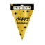 Paperdreams Vlaggenlijn - Happy Birthday - Goud, zwart - 10m