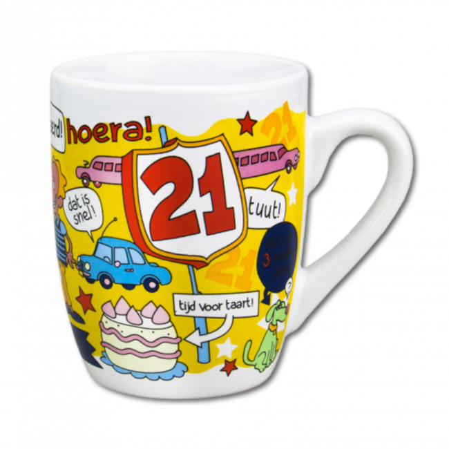 Paperdreams Mok - Cartoon - 21 jaar