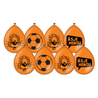 Paper Dreams Ballonnen - Loeki de leeuw - Oranje - 30cm - 8st.