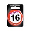 Paperdreams Button - 16 jaar - Verkeersbord - Klein