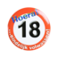 Paperdreams Button - 18 jaar - Verkeersbord - Klein