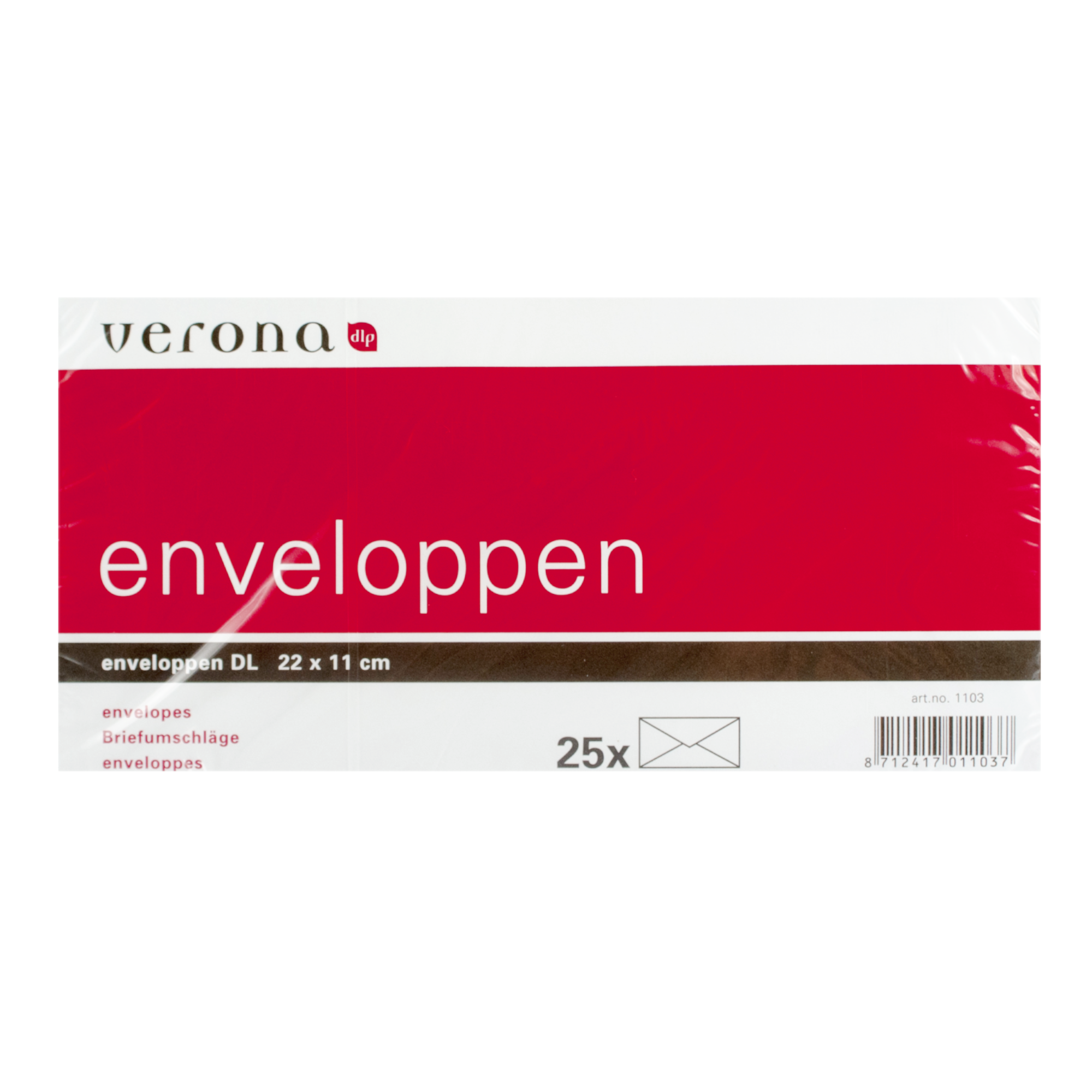 Zelfklevende enveloppen - Langwerpig - DL - 22x11cm - 25st.