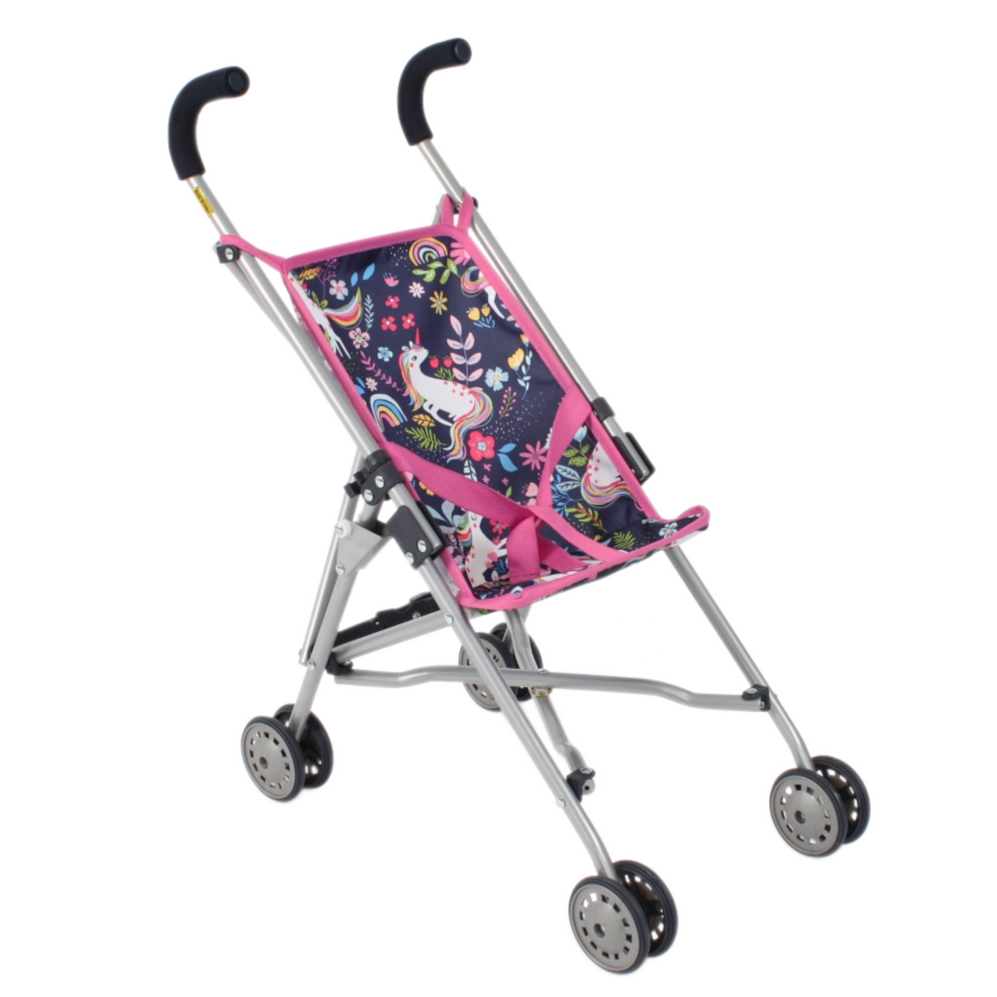 Poppen buggy - Roma - Eenhoorn - Donkerblauw, roze