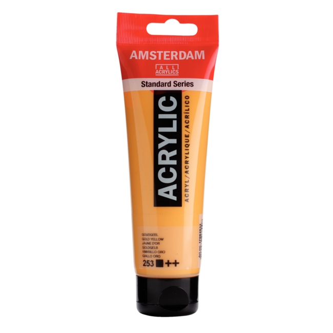 Royal Talens Verf - Acryl - 253 - Goud geel - Amsterdam - 120ml