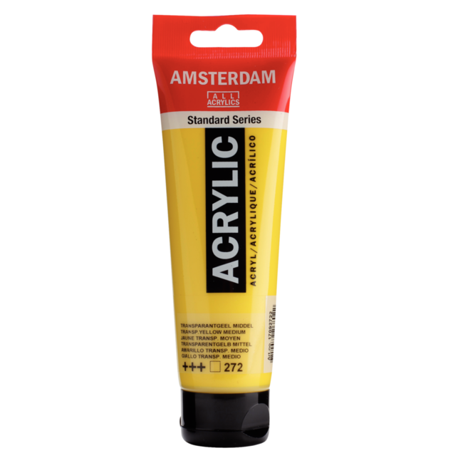 Royal Talens Verf - Acryl - 272 - Transparant geel middel - Amsterdam - 120ml