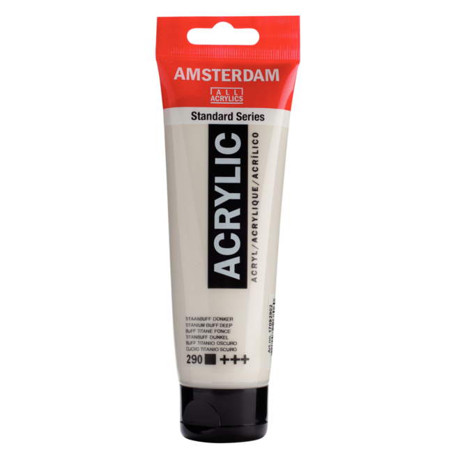 Royal Talens Verf - Acryl - 290 - Titaanbuff donker - Amsterdam - 120ml