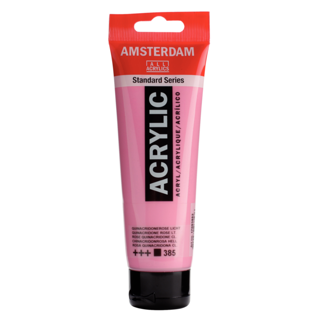 Royal Talens Verf - Acryl - 385 - Quinacridone roze licht - Amsterdam - 120ml