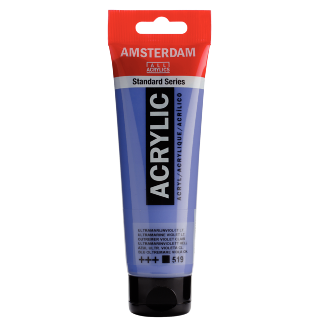 Royal Talens Verf - Acryl - 519 - Ultramarijn violet licht - Amsterdam - 120ml