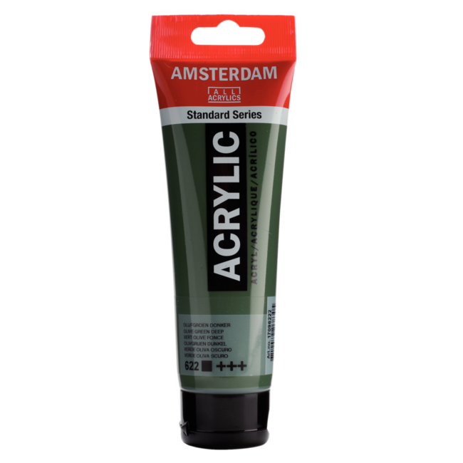 Royal Talens Verf - Acryl - 622 - Olijf groen donker - Amsterdam - 120ml