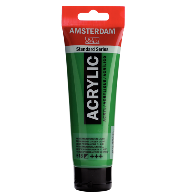 Royal Talens Verf - Acryl - 618 - Permanent groen licht - Amsterdam - 120ml