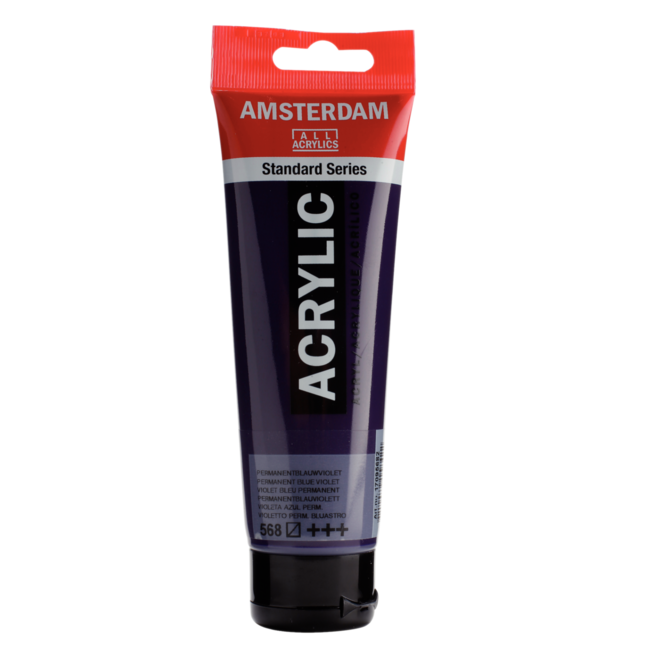 Royal Talens Verf - Acryl - 568 - Permanent blauw violet - Amsterdam - 120ml