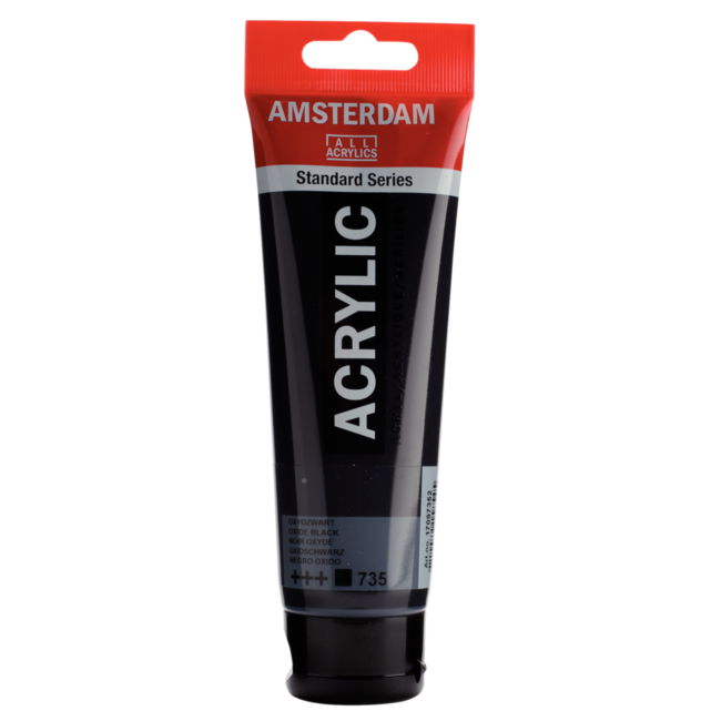 Royal Talens Verf - Acryl - 735 - Oxyd zwart - Amsterdam - 120ml