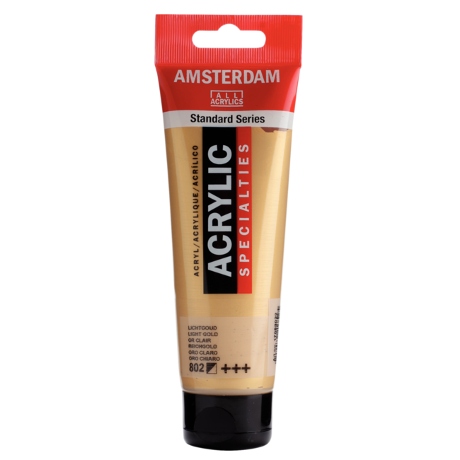 Royal Talens Verf - Acryl - 802 - Licht goud - Amsterdam - 120ml