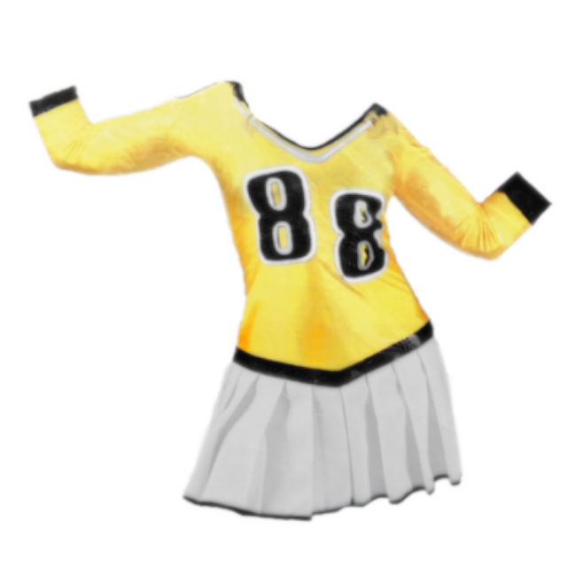 Funny Fashion Kostuum - Cheerleader - Geel - S