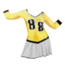 Funny Fashion Kostuum - Cheerleader - Geel - S