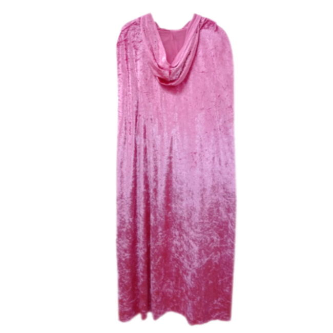 Partychimp Kostuum - Cape - Met capuchon - Velours - Roze