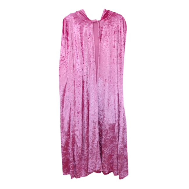 Partychimp Cape - Incl. capuchon - Velours - Roze