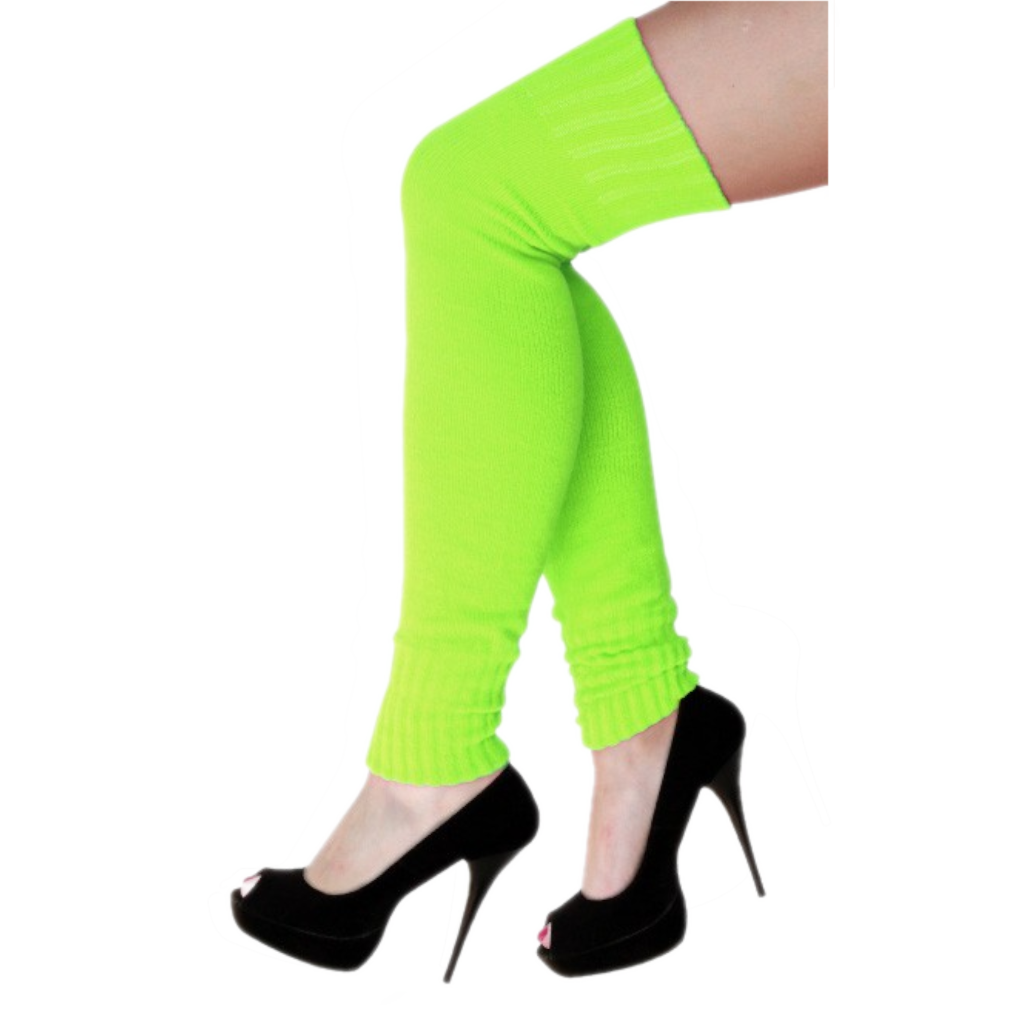 Beenwarmers - Tot over de knie - Lang - Groen - Fluor, neon