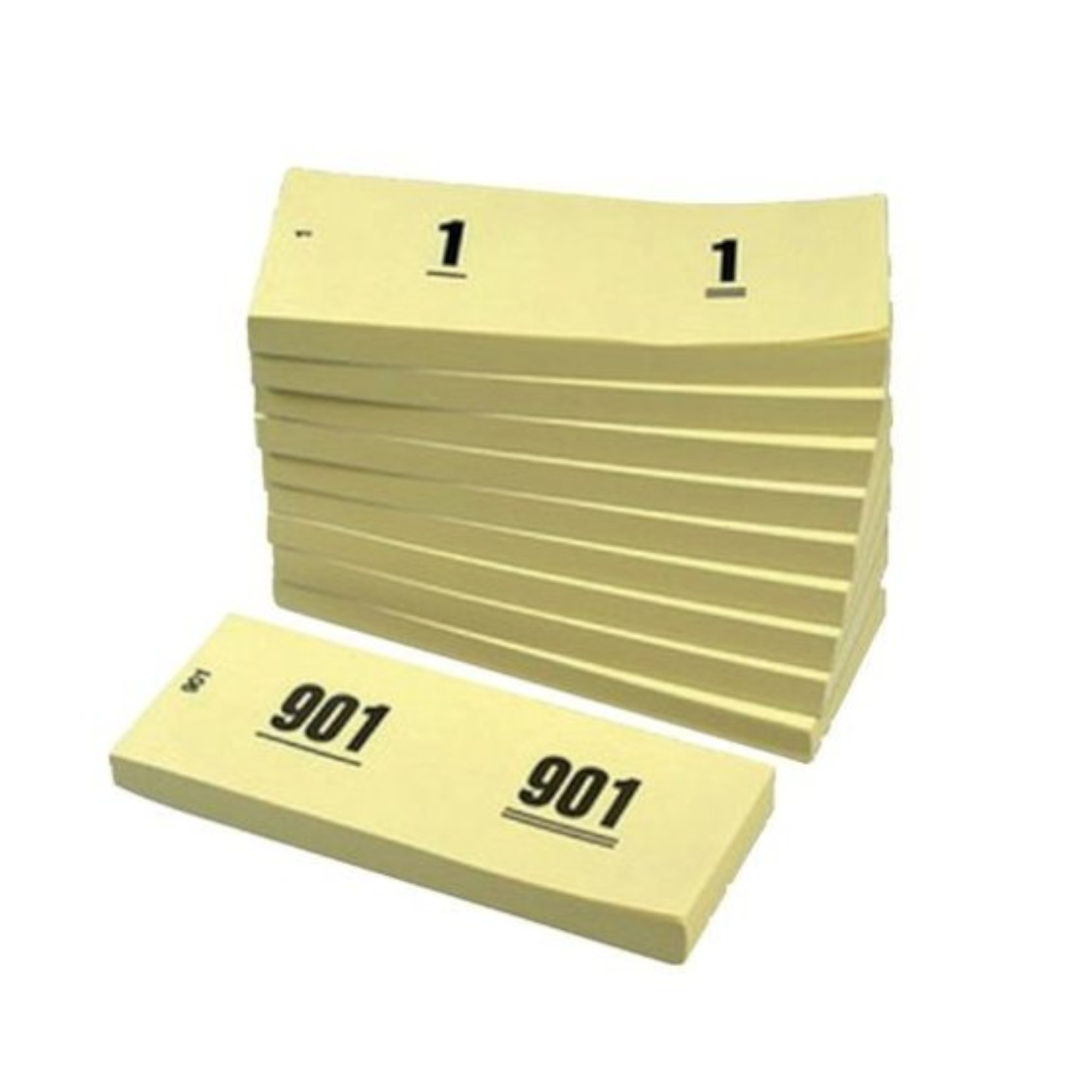 Garderobe bonnen - Geel - 1000st.