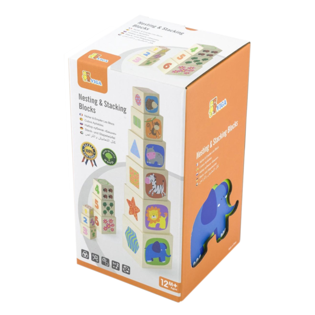 Stapeltoren - Naturel - 6dlg. - Hout