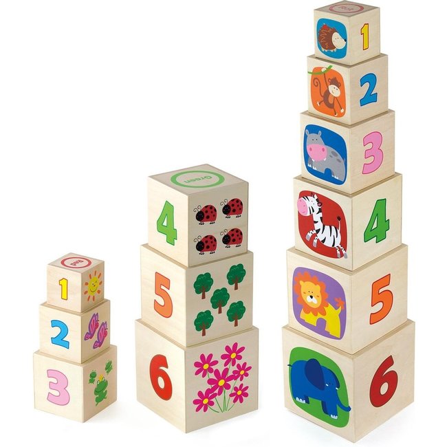 Stapeltoren - Naturel - 6dlg. - Hout