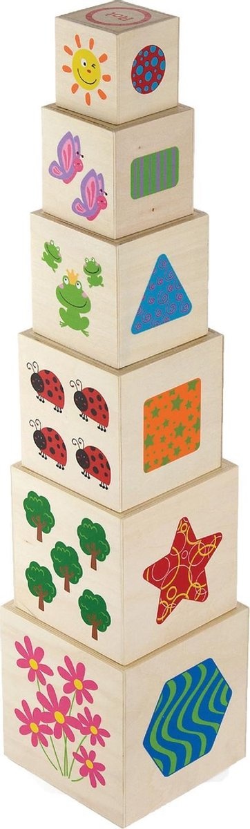 Stapeltoren - Naturel - 6dlg. - Hout