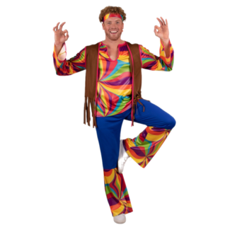PartyXplosion Kostuum - Hippie - 3dlg. - mt.50