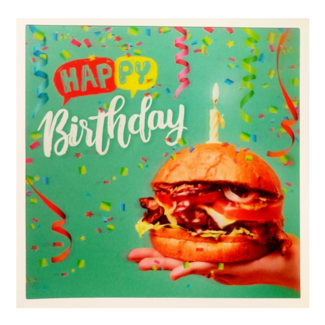 Depesche Kaart - 3D - Happy birthday, hamburger - 032