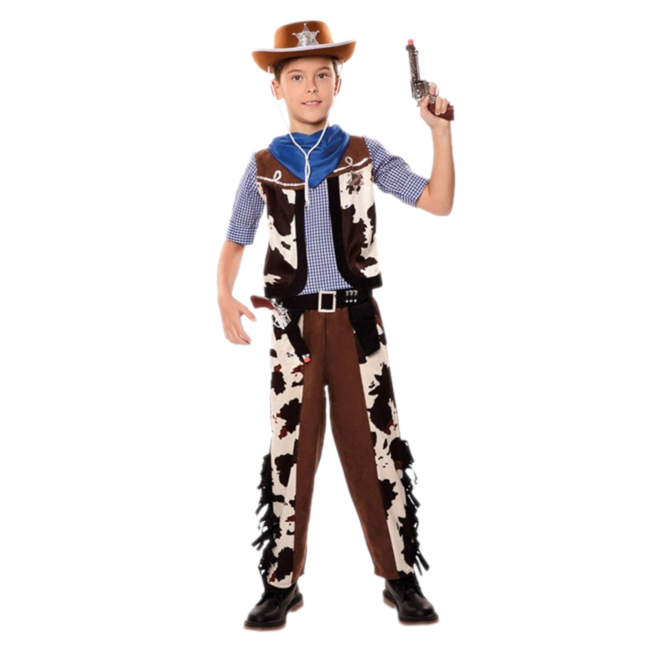 Haza-Witbaard Kostuum - Cowboy - 5dlg. - mt.140/152