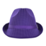 PartyXplosion Hoed - Deukhoed - Gestreept - Paars - Glans**
