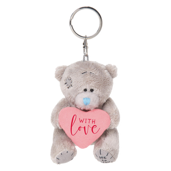 Me to You Sleutelhanger - Beer - Met pluche hart - With love - 8cm