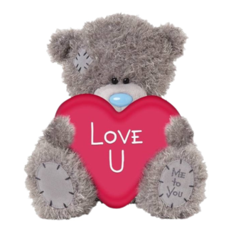 Me to You Knuffel - Beer - Love u - Hart - 24cm