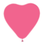 Fiesta Ballonnen - Hart - Roze - 30cm - 6st.