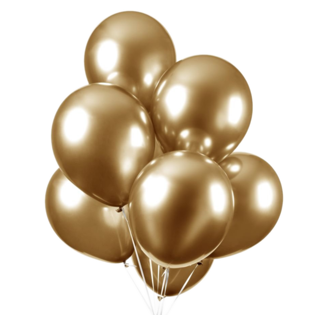 Ballon 1 Jaar Metallic Ø 30cm 6 Stuks - Feestartikelen/party 