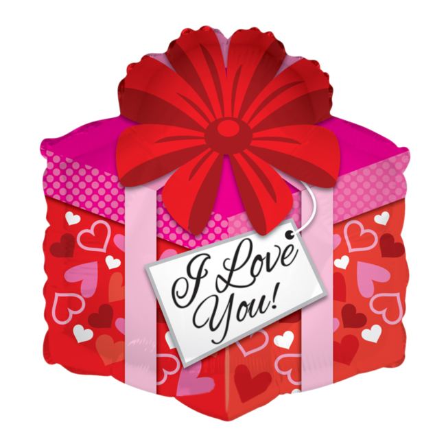 Globos Folieballon - Love - Cadeautje - 45cm - Zonder vulling