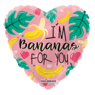 Folieballon - I'm bananas for you - 45cm - Zonder vulling